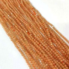 Carnelian 2-2.5mm round facet beads strand